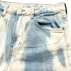 H&M &Denim Womens 6 Jeans Bleached High Rise Loose Straight Baggy Coastal Grunge